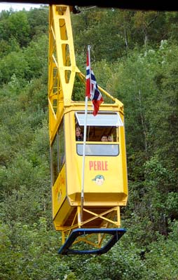 Bergen - One of the two Cable Cars up Mt Ulriken