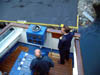 Berthing on the bridge in Flaam