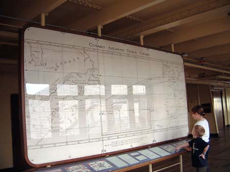 RMS Queen Mary - Cunard Atlantic Track Chart
19 February 2002